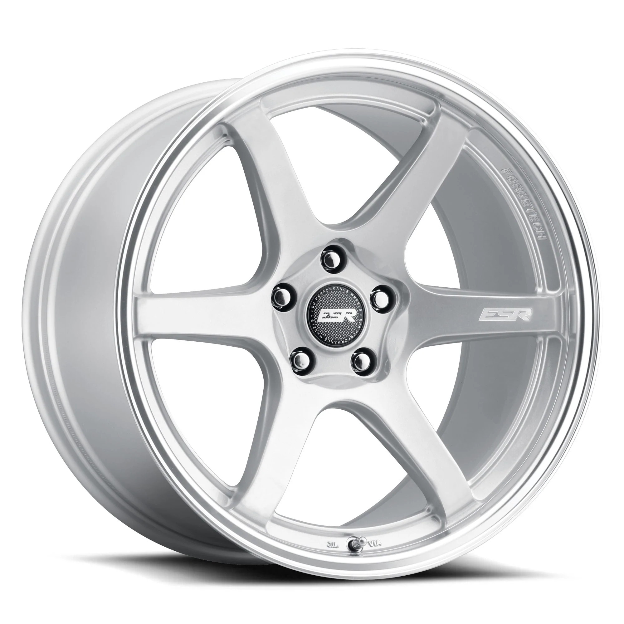 ESR Wheels APEX AP6 18x9.5 / 5x100 BP +35 HYPER SILVER MACHINE LIP