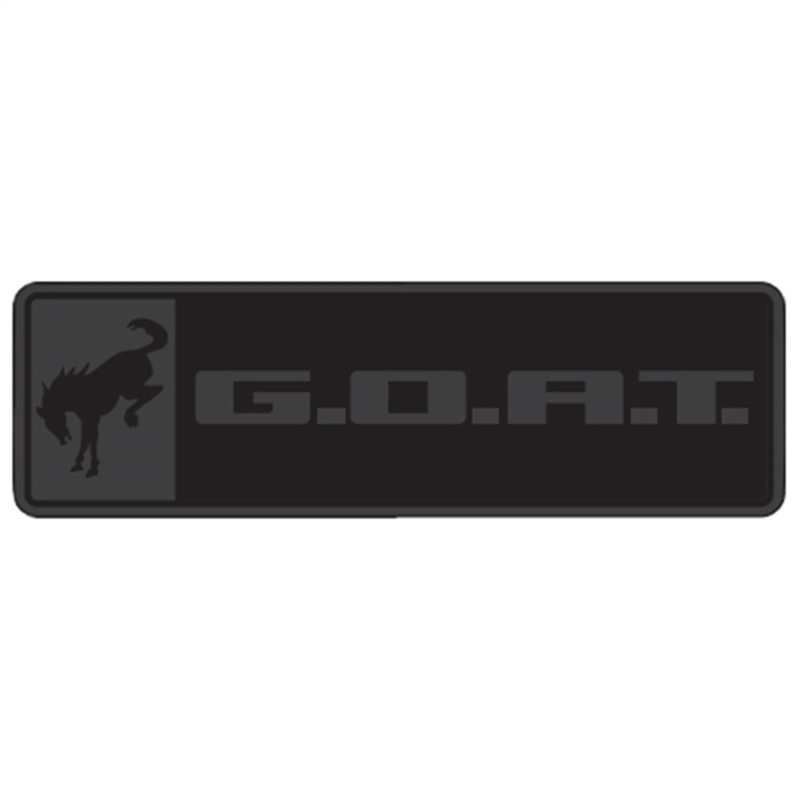Ford Racing Bronco/Bronco Sport G.O.A.T. Badge - Black/Black - M-1447-GOATBLK
