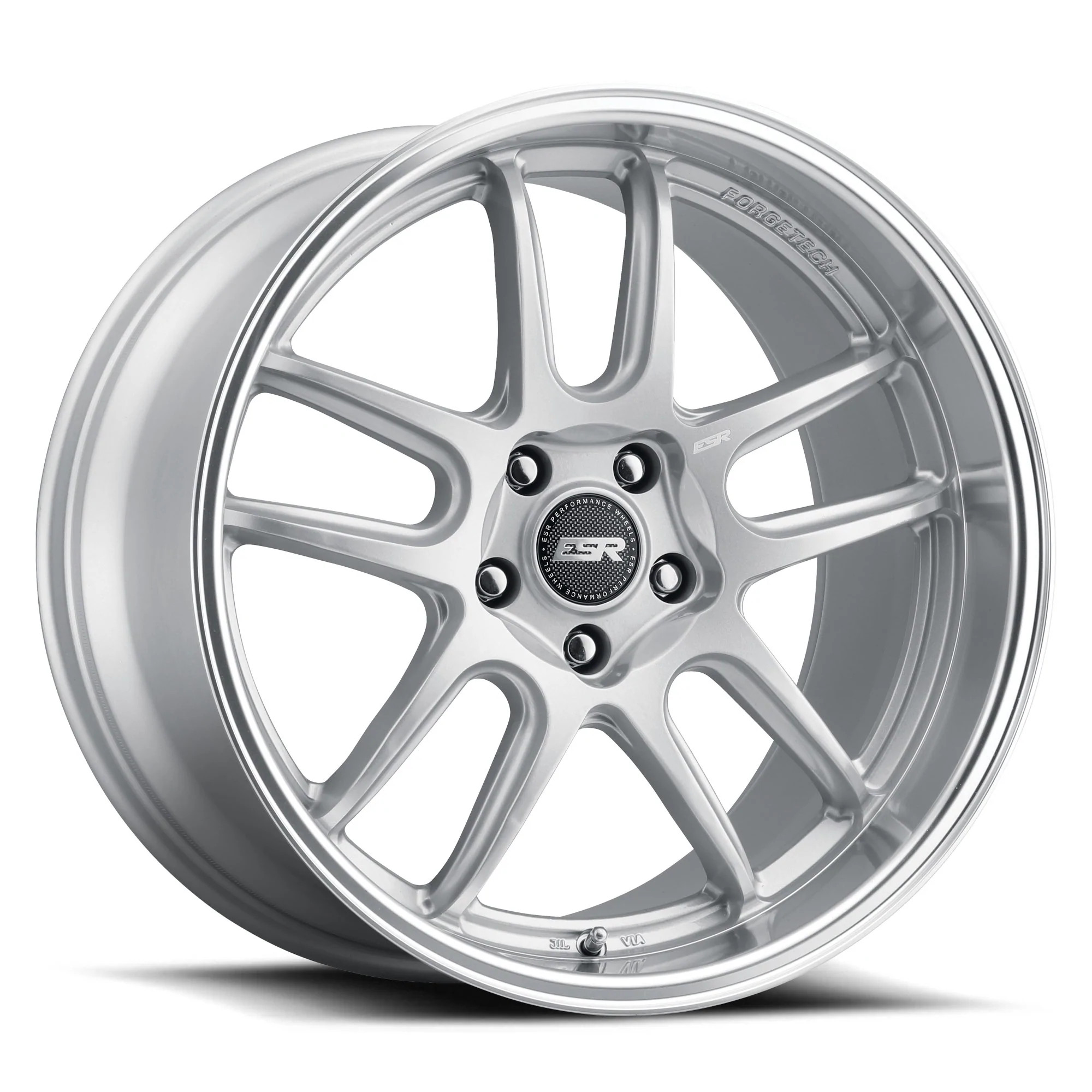 ESR Wheels APEX AP8 18x9.5 / 5x100 BP +35 HYPER SILVER MACHINE LIP