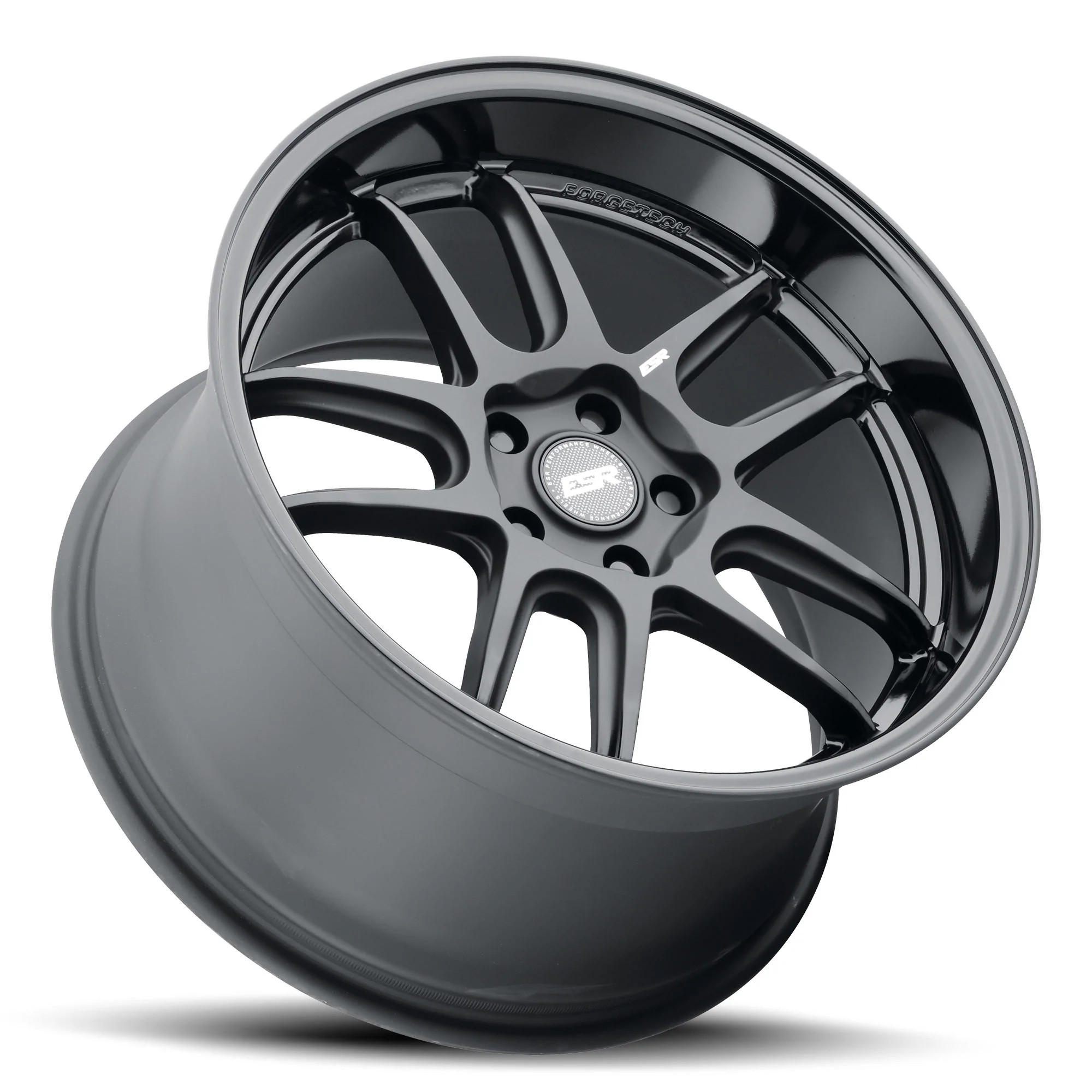 ESR Wheels APEX AP8 18x8.5 / 5x114.3 BP +30 MATTE BLACK GLOSS BLACK LIP