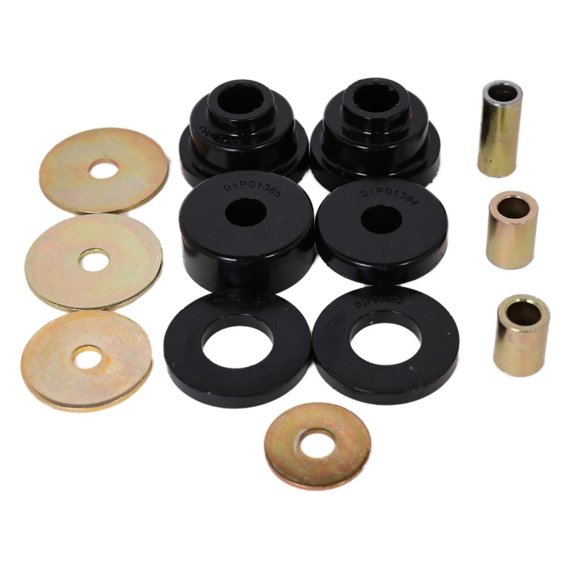 Energy Suspension 05-15 Toyota Tacoma w/ 6 Lugs Rear Differential Bushing Set - Black - 8.1108G