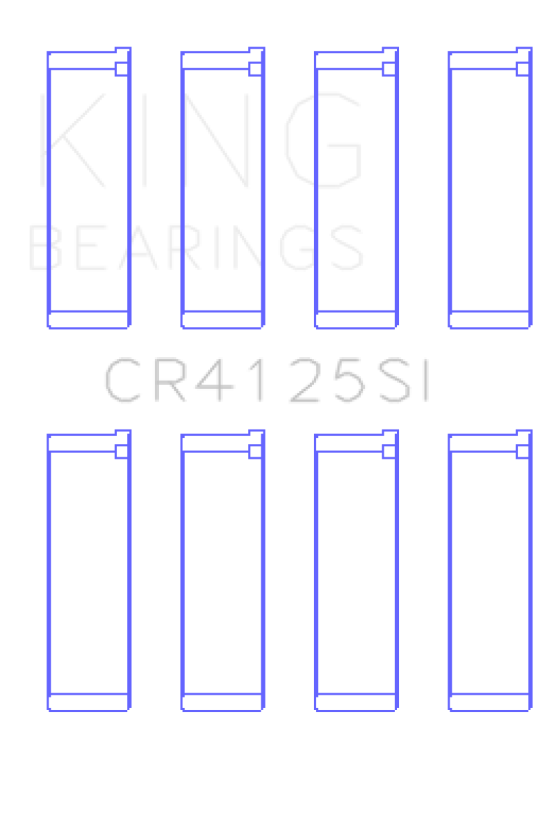 King Subaru EJ15/EJ16/EJ18/EJ20/EJ22/EJ25 (Size 0.25mm) Silicone Bi-Metal Alum Rod Bearing Set - CR4125SI0.25