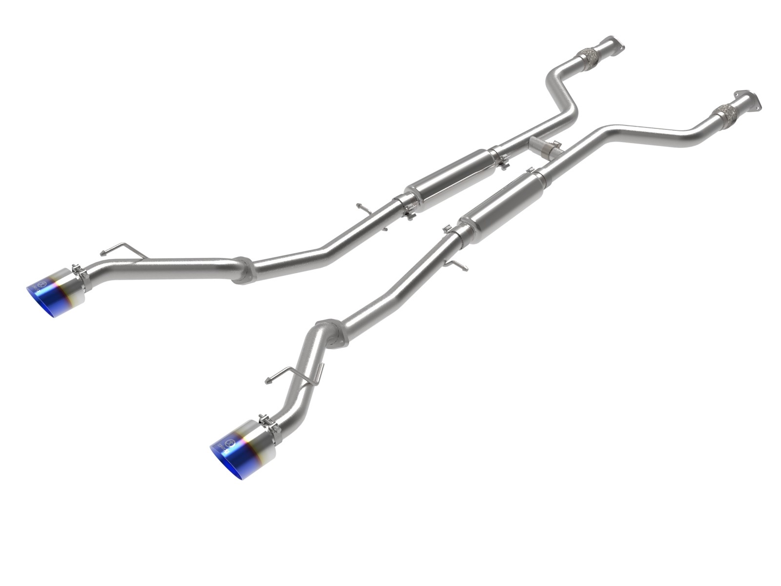aFe POWER Takeda 2023 Nissan Z 2 1/2in 304 SS Cat-Back Exhaust System w/ Blue Flame Tips - 49-36138-L