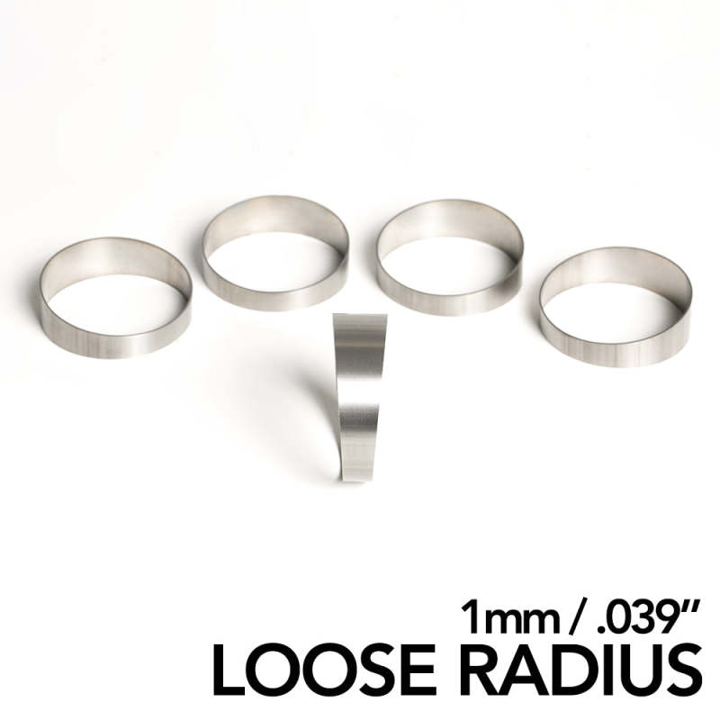 Ticon Industries 2.13in Titanium Pie Cut - 2D Loose Radius 1mm/.039in (5 Pack) - 109-05401-0003