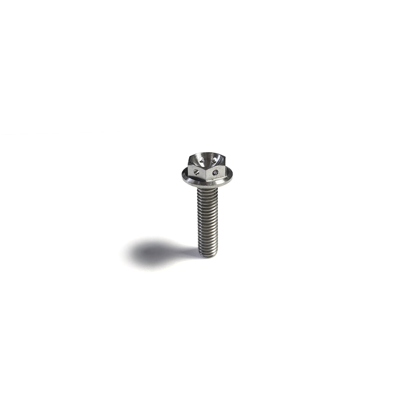 Ticon Industries Titanium Bolt Flanged M6x20x1TP 10mm 6pt Head Drilled - 126-00413-0520