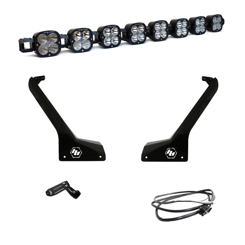 Baja Designs Jeep JL/JT Roof Bar LED Light Kit 8 XL Linkable w/ Upfitter - 447664UP