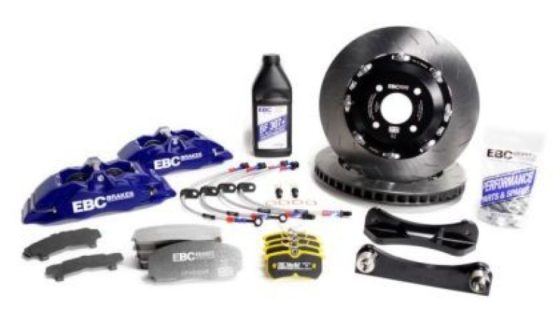 EBC Racing 04-09 Volkswagen GTI (Mk5) Blue Apollo-4 Calipers 330mm Rotors Front Big Brake Kit - BBK023BLU-1