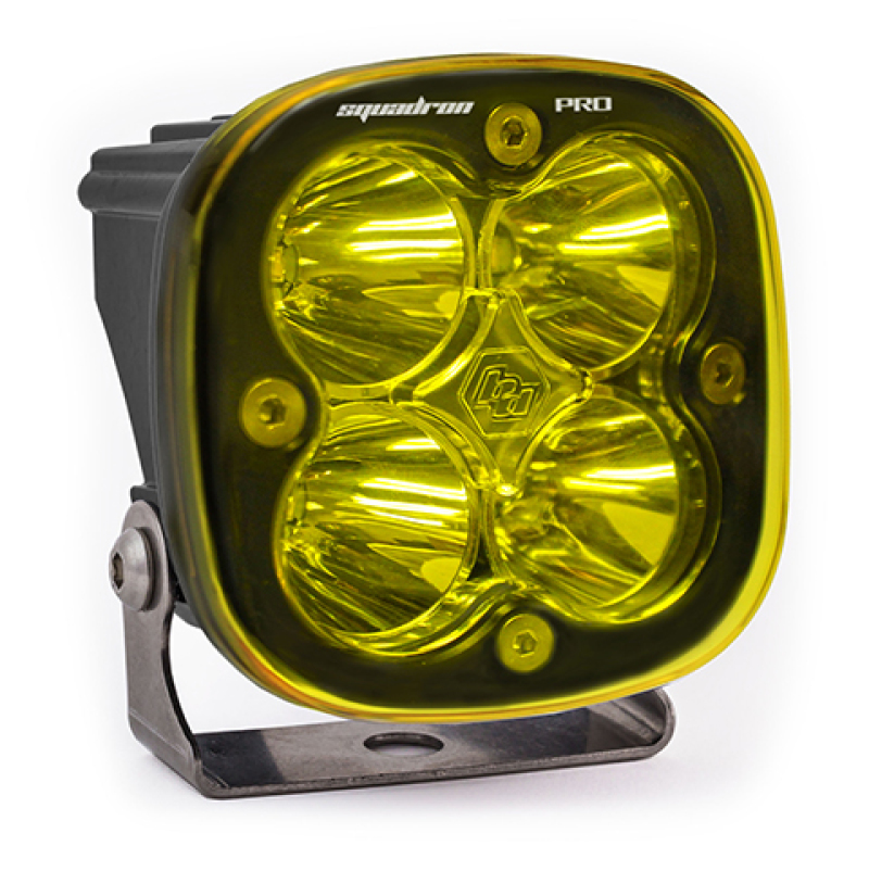 Baja Designs Squadron Pro Spot Pattern Black LED Light Pod - Amber - 490011