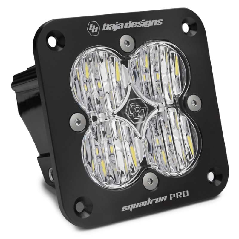 Baja Designs Squadron Pro Black Wide Cornering Pattern Flush Mount LED Light Pod - Black - 491005