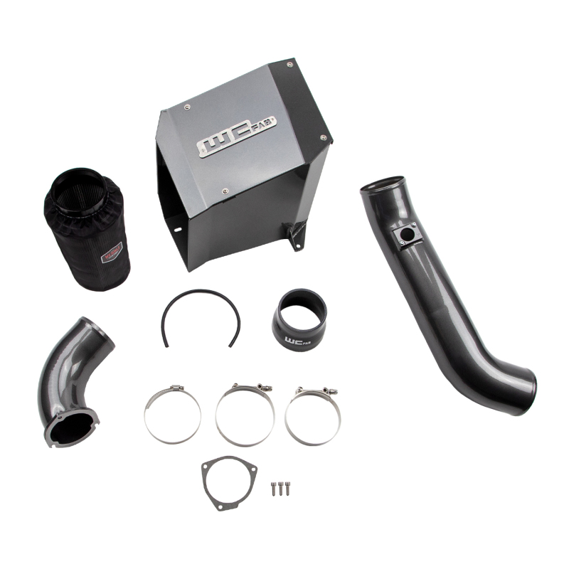 Wehrli 01-04 Duramax LB7 4in Intake Kit with Air Box Stage 2 - WCFab Grey - WCF100300-GRY