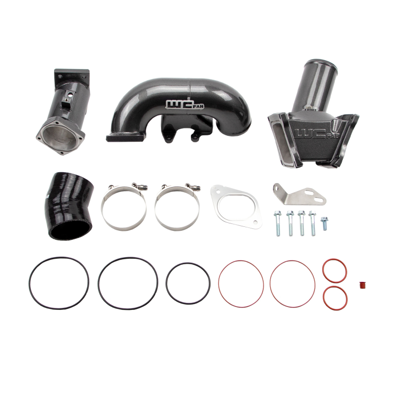 Wehrli 2007.5-2010 LMM Duramax High Flow 3in Y-Bridge Kit- Gloss Black - WCF100164-GB