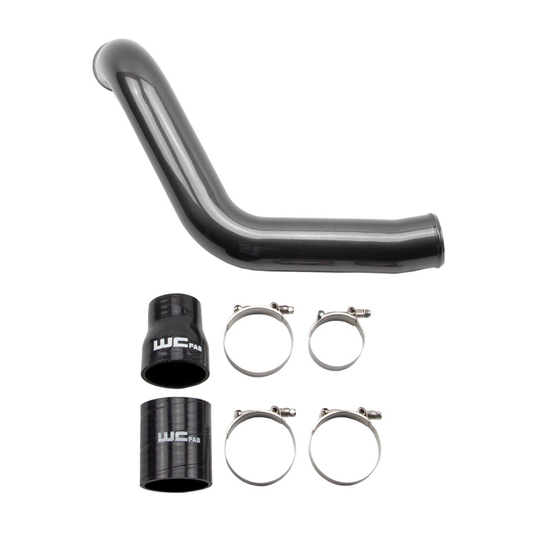 Wehrli 2004.5-2005 LLY Duramax Passenger (Cold) Side 3in Intercooler Pipe- WCFab Grey - WCF100355-GRY