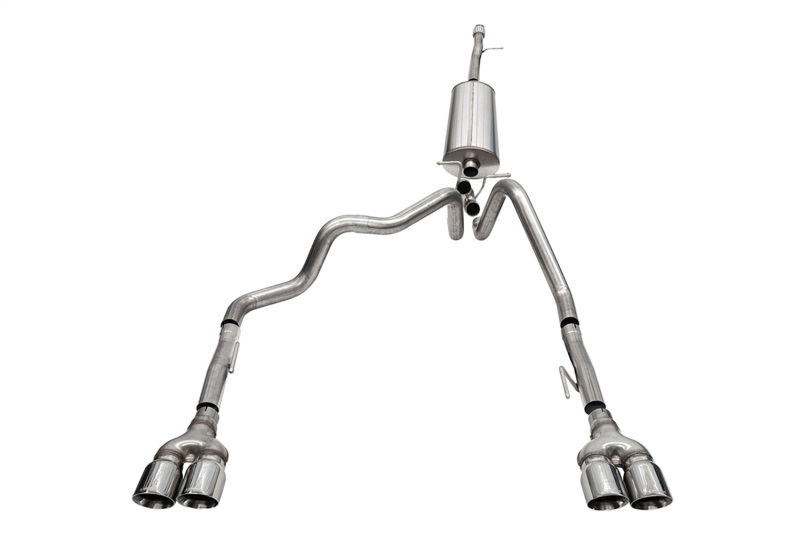 Corsa 19-23 Chevrolet Silverado 1500 Cat-Back Dual Rear Exit with Twin 4in Polished Pro-Series Tips - 21200