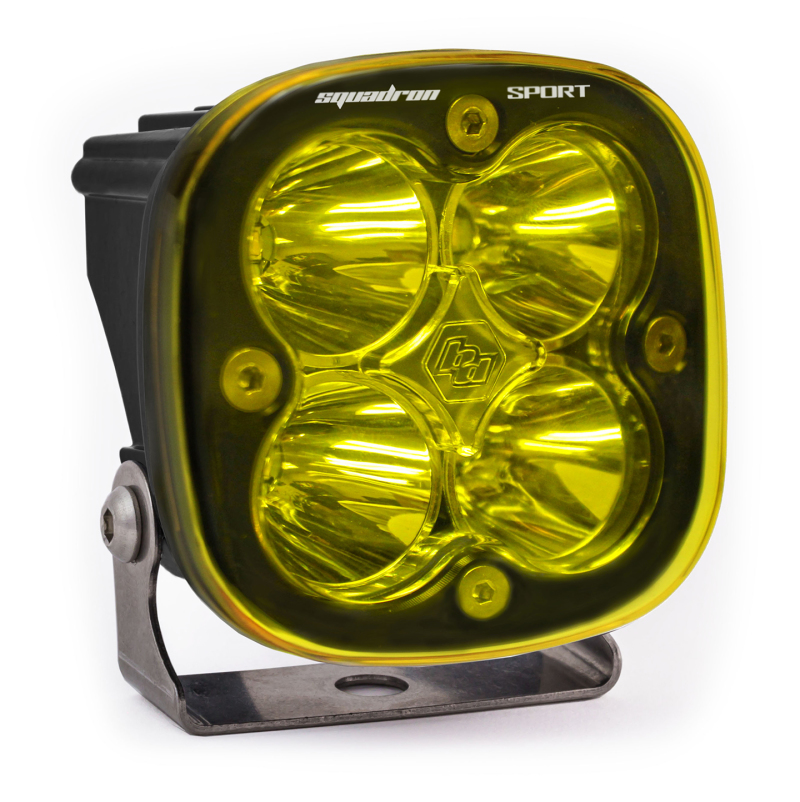 Baja Designs Squadron Sport Spot Pattern Black LED Light Pod - Amber - 550011