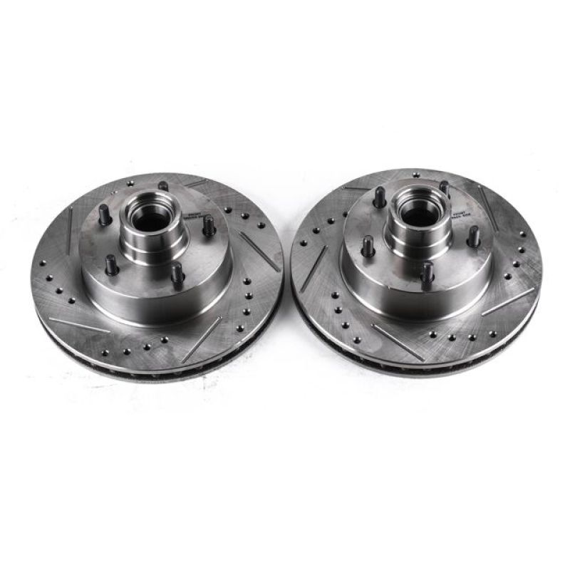 Power Stop 75-77 Pontiac Ventura Front Drilled & Slotted Rotor - Pair - AR8202XPR
