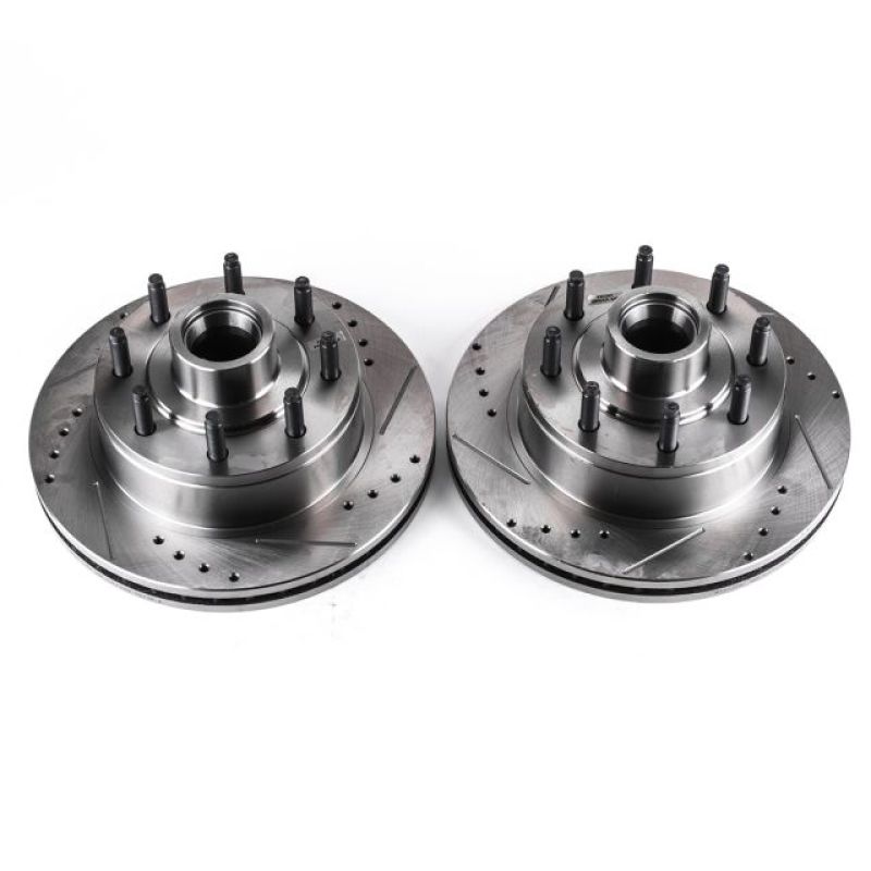Power Stop 99-07 Ford E-350 Super Duty Front Drilled & Slotted Rotor - Pair - AR8546XPR