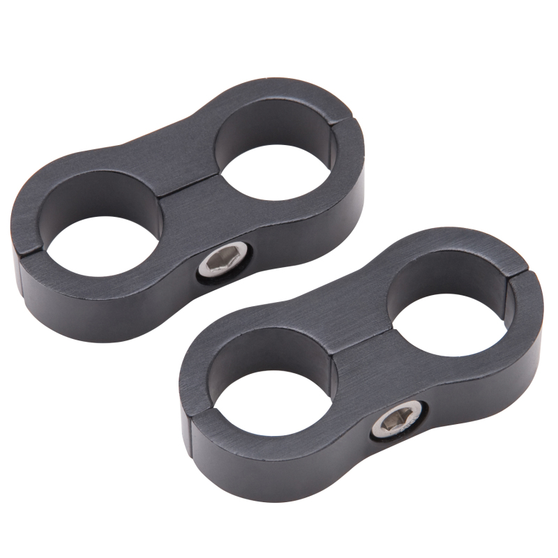 Russell Hose Separator for -8 Braided Hose - Black Anodized (2 Pack) - 654313