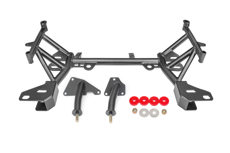 BMR 93-02 4th Gen F-Body K-Member LT1 Motor Mounts Pinto Rack Mounts Black Hammertone - KM346H