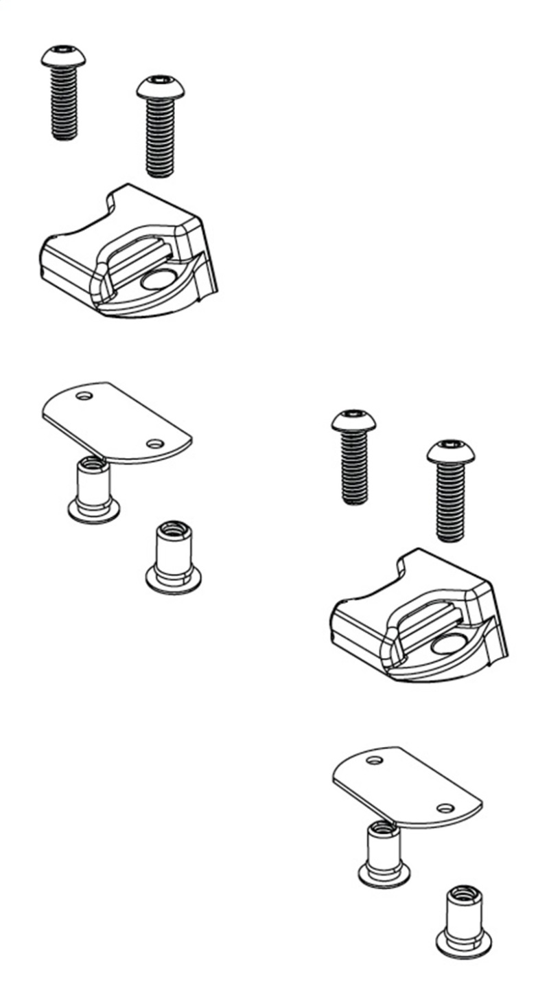 BAK BAKFlip Top Side Buckle End Clips Qty 2 (w/ Hardware) - PARTS-356A0002