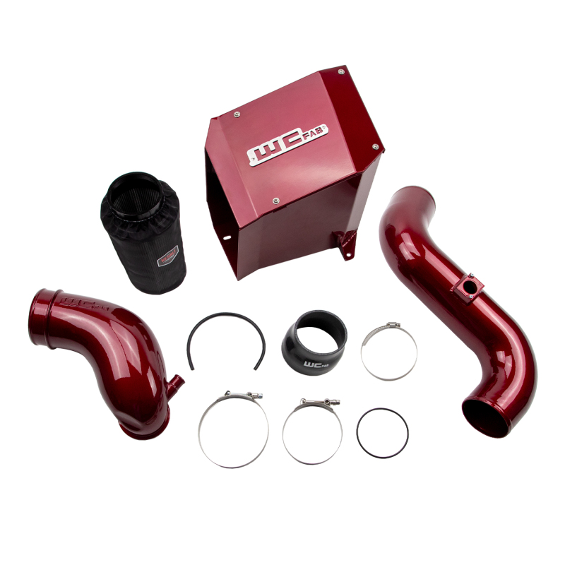 Wehrli 2004.5-2005 LLY Duramax 4in Intake Kit with Air Box Stage 2 - Red - WCF100301-RED