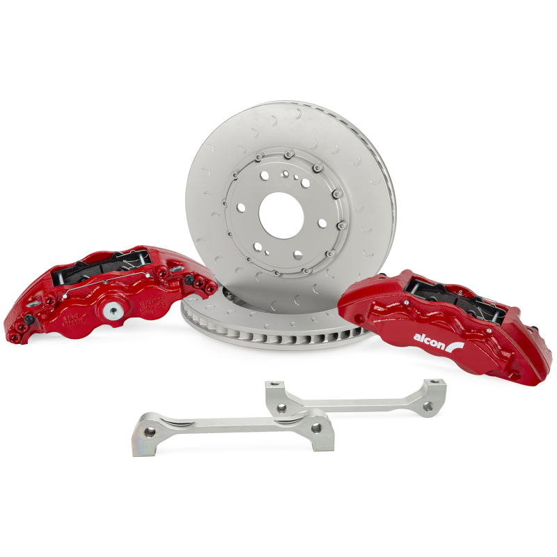 Alcon 2021+ RAM TRX 376x42mm Rotors 6-Piston Red Calipers Front Brake Upgrade Kit - BKF1559AX75