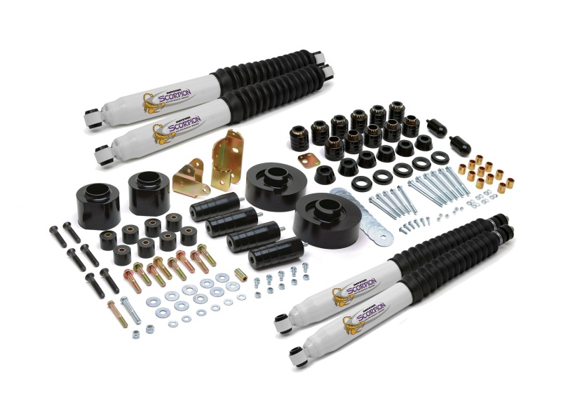 Daystar 1997-2006 Jeep Wrangler TJ 2WD/4WD - 4in Lift Kit (3in Susp Lift/1in Body) & Scorpion Shocks - KJ09155BK