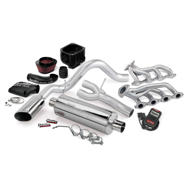 Banks Power 03-06 Chevy 4.8-5.3L EC/CCSB PowerPack System - SS Single Exhaust w/ Chrome Tip - 48064