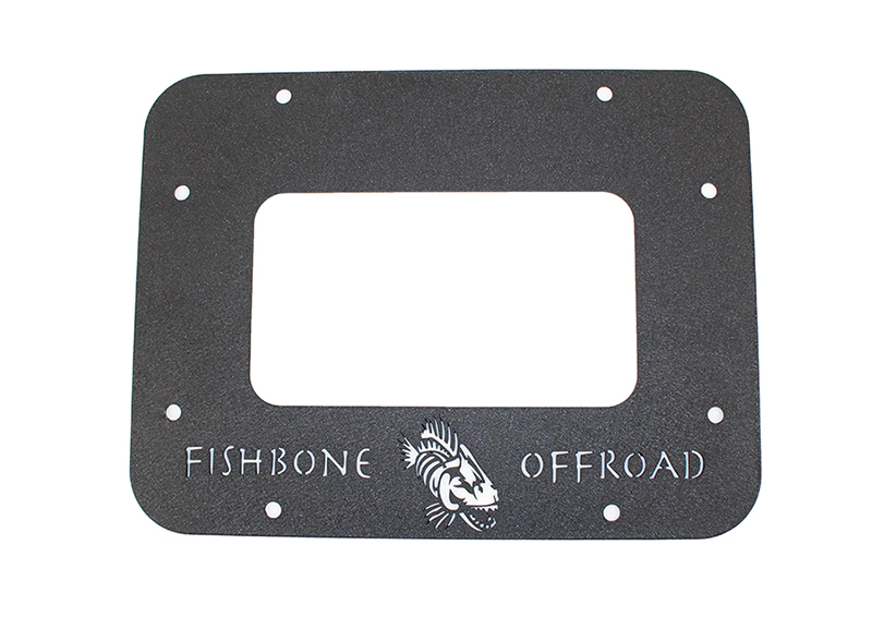 Fishbone Offroad 07-18 Jeep Wrangler JK Aluminum Tailgate Plate - Black Textured Powercoat - FB31042