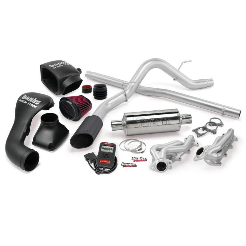 Banks Power 04-08 Ford 5.4L F-150 ECSB PowerPack System - SS Single Exhaust w/ Black Tip - 48532-B
