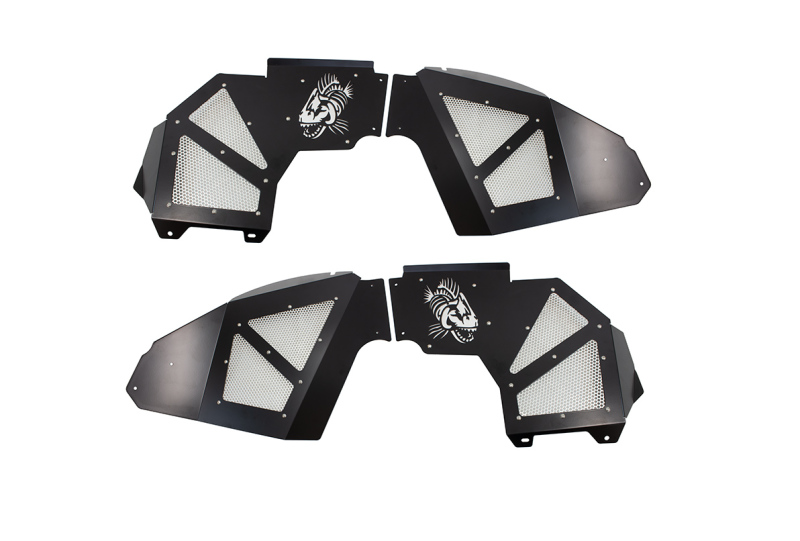 Fishbone Offroad 2018+ Jeep Wrangler JL Front Pair Aluminum - Black Powdercoat Inner Fenders - FB33130F