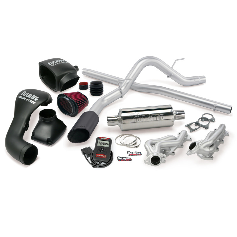 Banks Power 04-08 Ford 5.4L F-150 SCLB/ECMB PowerPack System - SS Single Exhaust w/ Black Tip - 48533-B