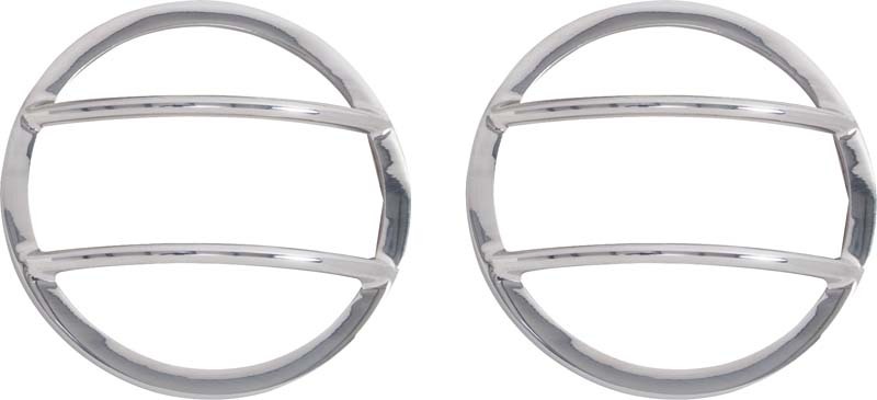 Kentrol 07-18 Jeep Wrangler JK Fog Light Cover Pair - Polished Silver - 30014