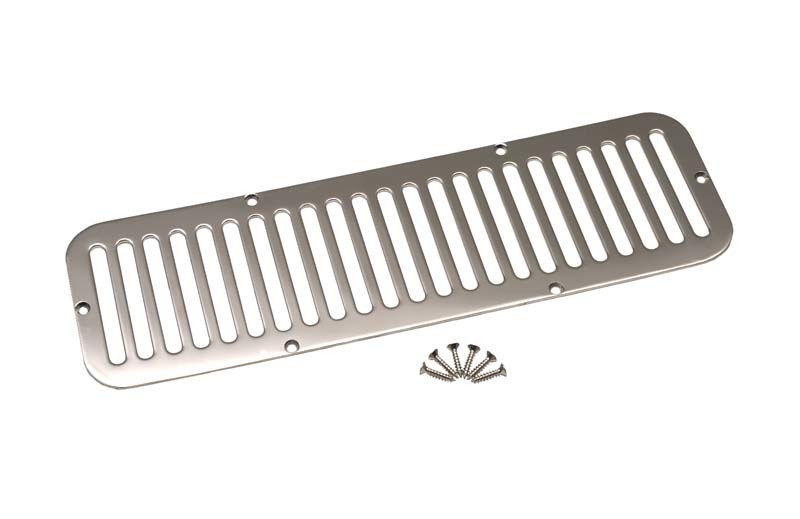 Kentrol 55-77 Jeep CJ5 Hood Vent - Polished Silver - 30405