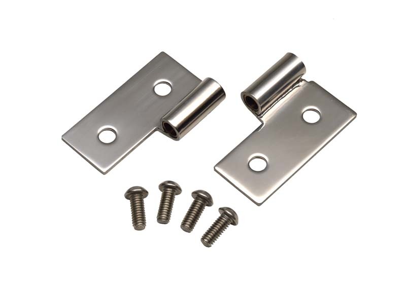 Kentrol 76-06 JEEP CJ Wrangler YJ/TJ Lower Door Hinge Pair - Polished Silver - 30407