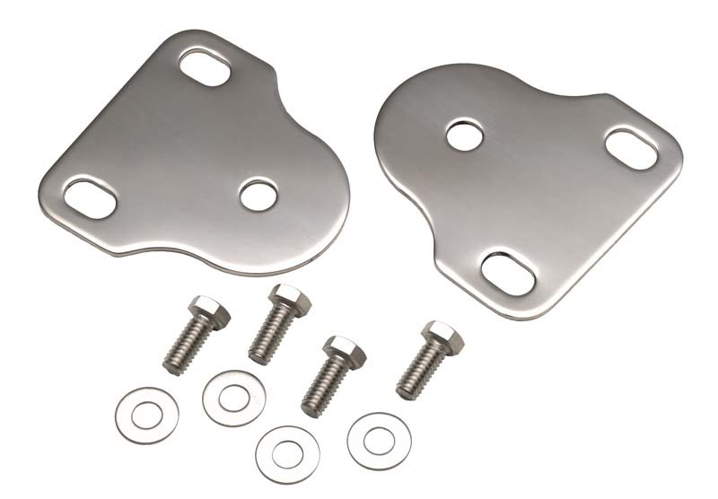 Kentrol 76-95 Jeep CJ/Wrangler YJ Interior Windshield Brackets Pair - Polished Silver - 30408