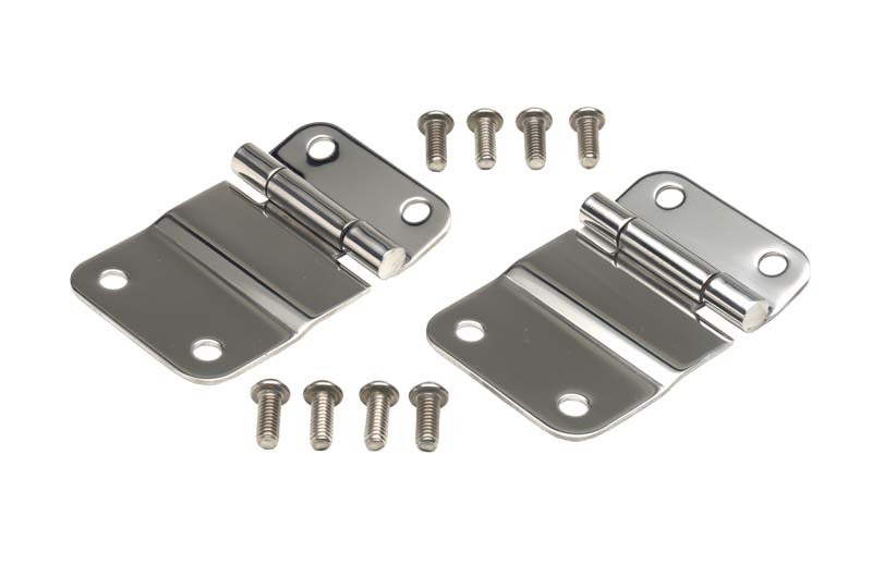 Kentrol 76-86 Jeep CJ7 Tailgate Hinge Pair - Polished Silver - 30419