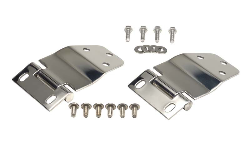 Kentrol 77-86 Jeep CJ7 Liftgate Hinge Pair - Polished Silver - 30421