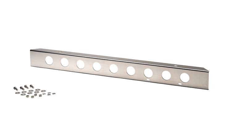 Kentrol 45-86 Jeep CJ 42 Inch Front Bumper with holes - Polished Silver - 30428