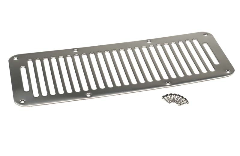 Kentrol 87-95 Jeep Wrangler YJ Hood Vent 8 Holes- Polished Silver - 30458