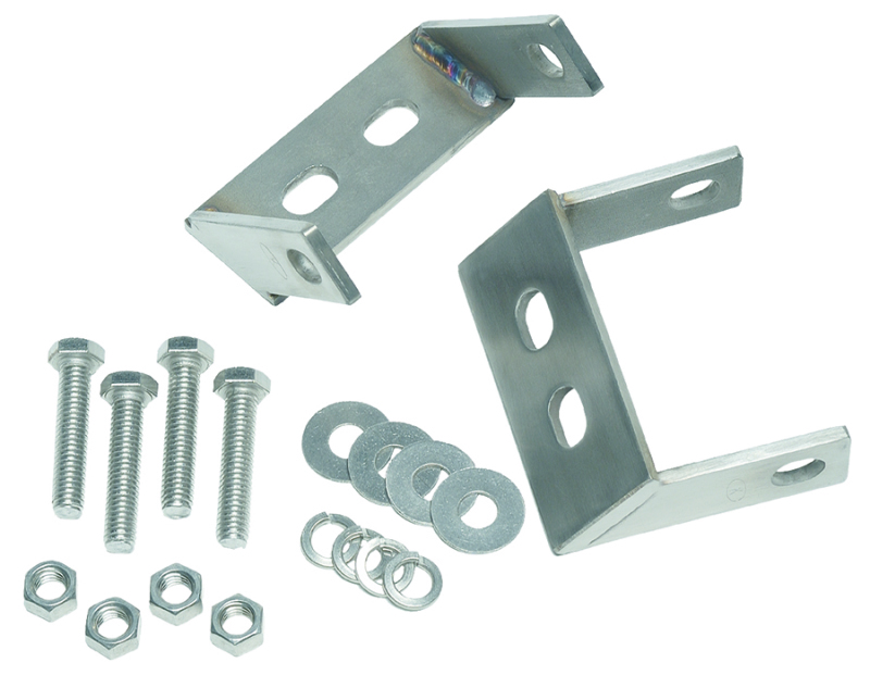 Kentrol 45-86 Jeep CJ Rear Bumper Brackets Pair - Polished Silver - 30508