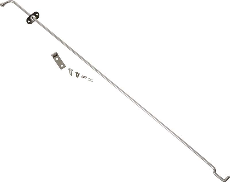 Kentrol 72-86 Jeep CJ Hood Prop Rod - Polished Silver - 30523