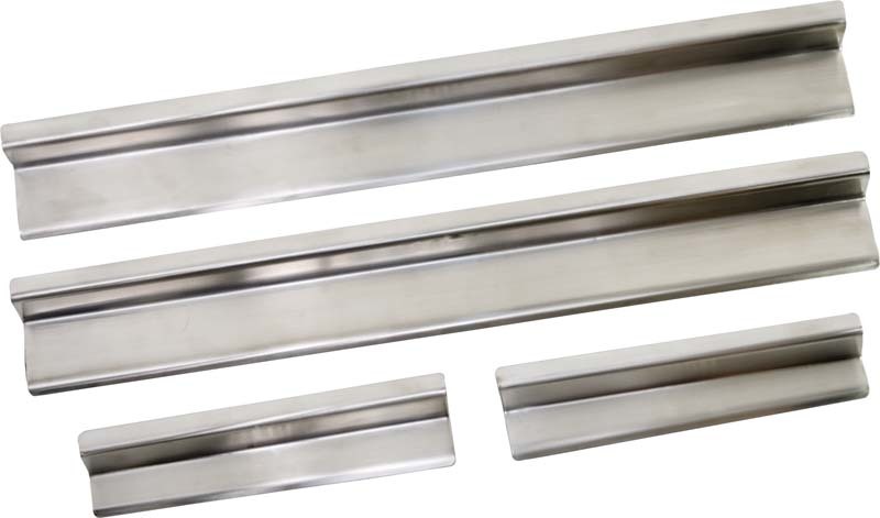 Kentrol 07-18 Jeep Wrangler JK Entry Guards 4 Pieces 4 Door - Polished Silver - 30585