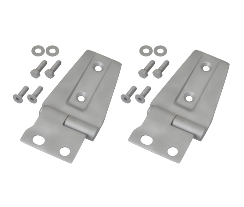 Kentrol 07-18 Jeep Wrangler JK Hood Hinge Pair Bare Grey - 40572