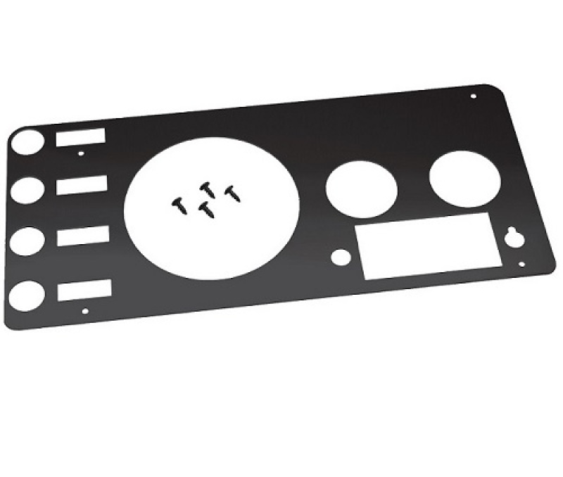 Kentrol 76-86 Jeep CJ Gauge Cover - Powdercoat Black - 50412