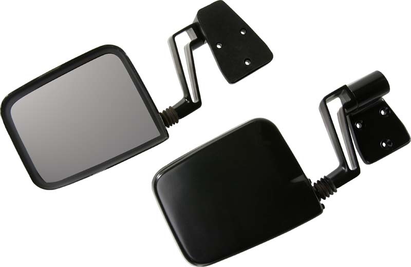 Kentrol 88-06 Jeep Wrangler YJ/TJ Mirror Kit Pair - Powdercoat Black - 50475