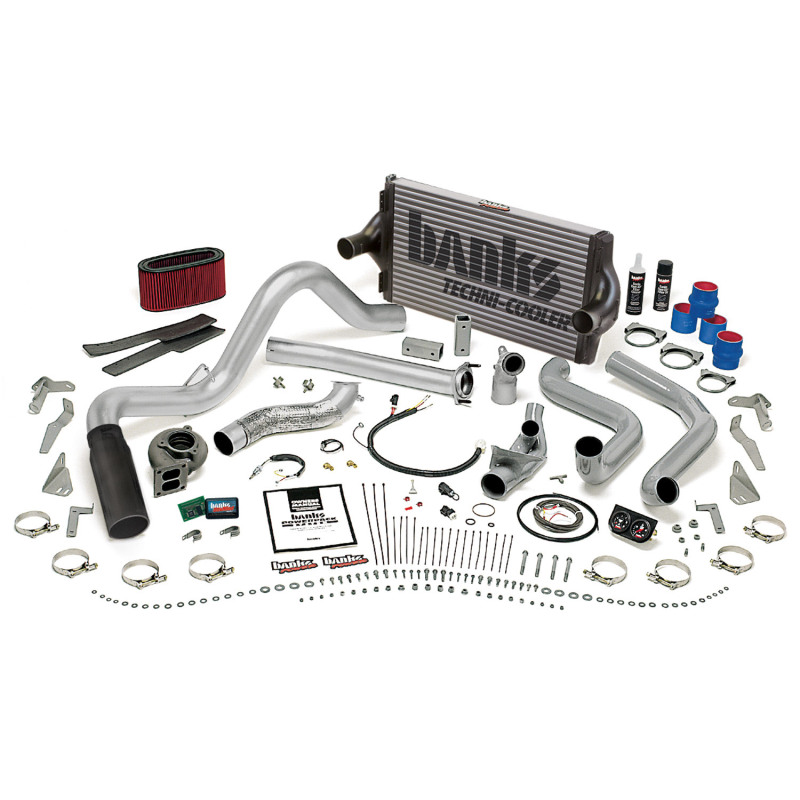 Banks Power 95.5-97 Ford 7.3L Man PowerPack System - SS Single Exhaust w/ Black Tip - 48562-B