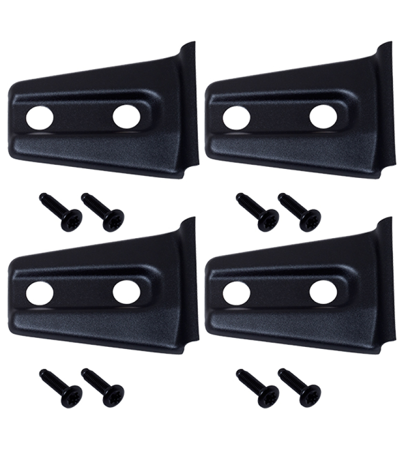 Kentrol 07-18 Jeep Wrangler JK Door Hinge Overlays 4 Pieces 2 Door - Textured Black - 80020