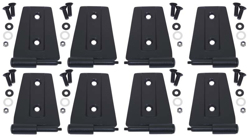 Kentrol 07-18 Jeep Wrangler JK Door Hinge Set 8 Pieces 4 Door - Textured Black - 80576