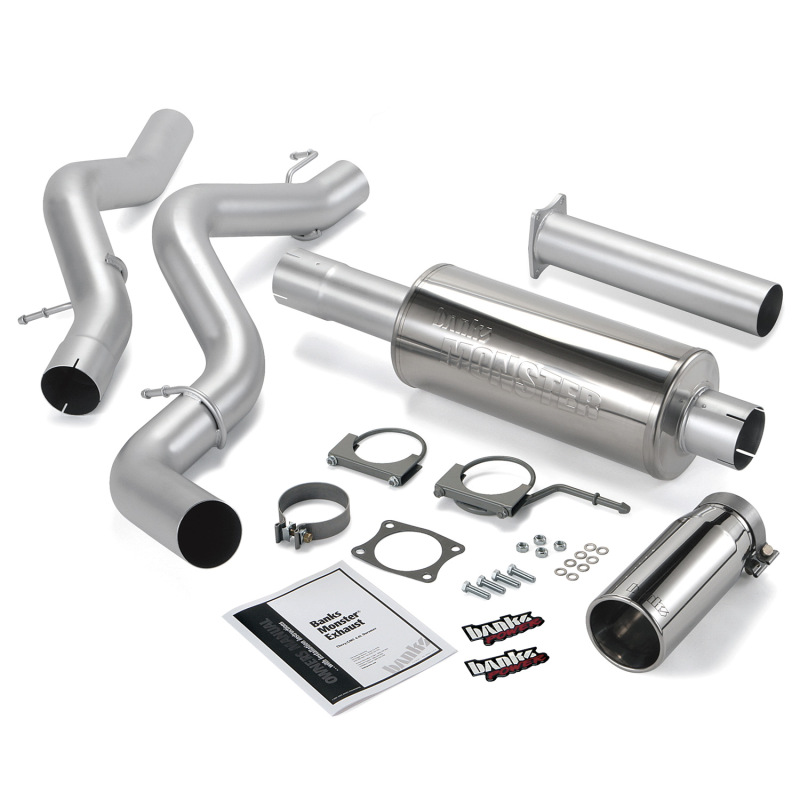 Banks Power 06-07 Chevy 6.6L SCLB Monster Exhaust System - SS Single Exhaust w/ Chrome Tip - 48937