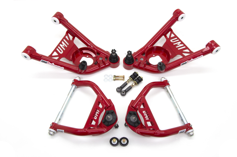 UMI Performance 64-72 GM A-Body Tubular Upper & Lower Front A-Arm Kit- Delrin Bushings - 403233-R